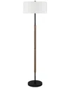 Abraham + Ivy Simone 2-light Floor Lamp With Fabric Shade In Bla