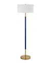 Abraham + Ivy Simone Blue & Brass 2-bulb Floor Lamp In Blue