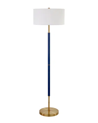 Abraham + Ivy Simone Blue & Brass 2-bulb Floor Lamp