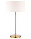 Abraham + Ivy Simone Cool Gray & Brass 2-bulb Table Lamp In Gray