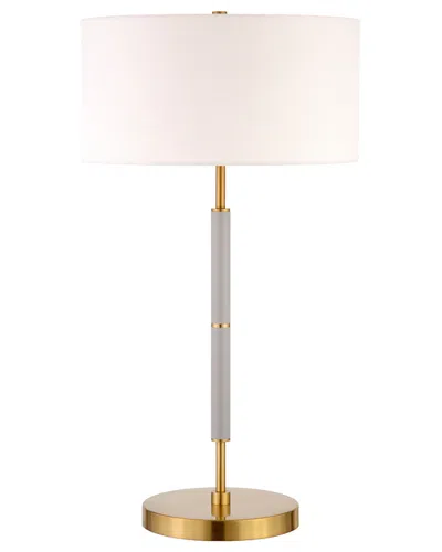 Abraham + Ivy Simone Cool Gray & Brass 2-bulb Table Lamp