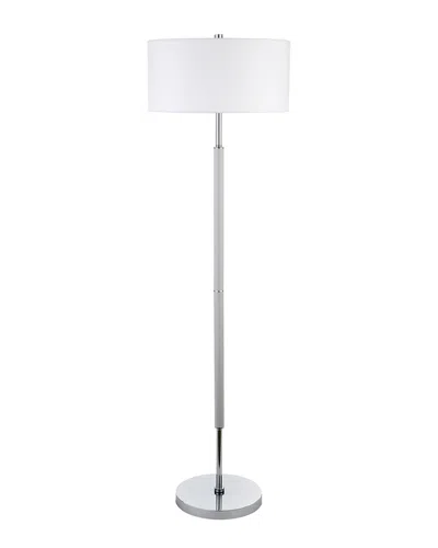 Abraham + Ivy Simone Cool Gray & Polished Nickel 2-bulb Floor Lamp