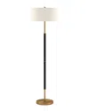Abraham + Ivy Simone Matte Black & Brass Floor Lamp