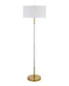 Abraham + Ivy Simone Matte White & Brass 2-bulb Floor Lamp In White