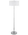 Abraham + Ivy Simone Matte White & Polished Nickel 2-bulb Floor Lamp In White