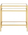 Abraham + Ivy Sivil Rectangular Side Table In Gold