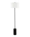 Abraham + Ivy Somerset Blackened Bronze Floor Lamp With Drum Shade In Black