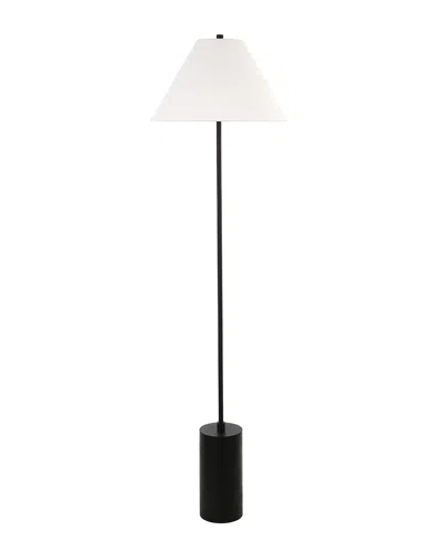 Abraham + Ivy Somerset Blackened Bronze Floor Lamp With Empire Shade In Multi
