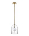 Abraham + Ivy Sondre 8 Wide Double Layer Pendant With Glass Sha