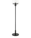 Abraham + Ivy Tatum Blackened Bronze Globe & Stem Floor Lamp In Black