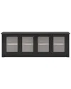 Abraham + Ivy Thornwell Rectangular Tv Stand With Glass Doors For Tvs Up To  78in In Black