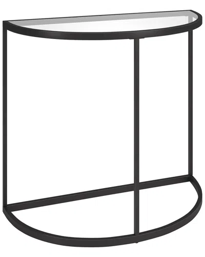 Abraham + Ivy Verlaine 32in Wide Demilune Console Table In Black