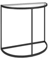 Abraham + Ivy Verlaine 32 Wide Demilune Console Table In Black