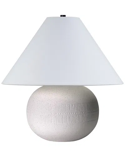 Abraham + Ivy Willa 18in Textured Ceramic Table Lamp With Fabric Shade In Gold