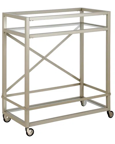 Abraham + Ivy Wilson 30in Rectangular Bar Cart In Gray