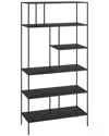 Abraham + Ivy Winslow 72in Tall Rectangular Bookcase In Black