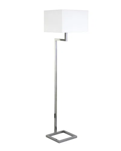 Abraham + Ivy Xavier Polished Nickel Floor Lamp In Silver