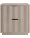 Abraham + Ivy Yarden 24in Rectangular Nightstand In Neutral