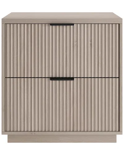 Abraham + Ivy Yarden 24in Rectangular Nightstand In Neutral