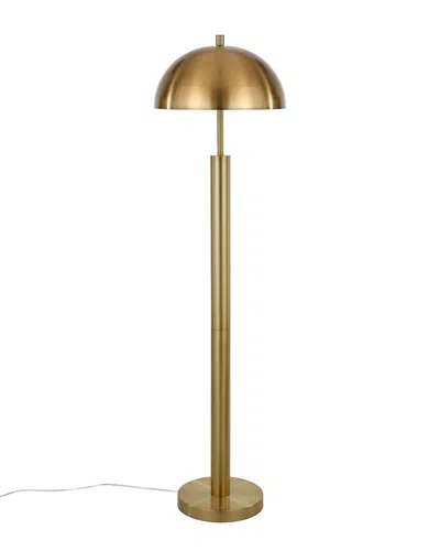 Abraham + Ivy York Brass Finish Floor Lamp In Gold