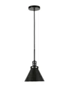 Abraham + Ivy Zeno Blackened Steel Metal Pendant In Black