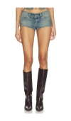 Abrand Denim Mini Shorts In Blue