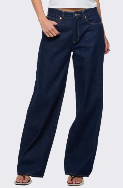 Abrand '95 Baggy Wide Leg Jeans In Blue
