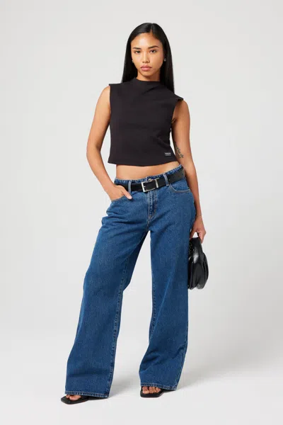 Abrand 95 Mid Baggy Petite Bella In Mid Blue