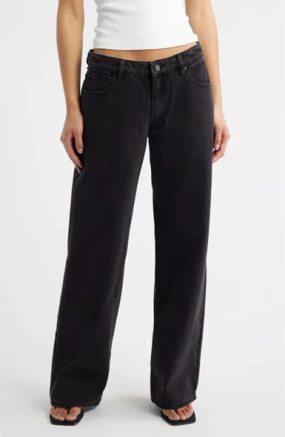Abrand '99 Amanda Baggy Straight Leg Jeans In Black