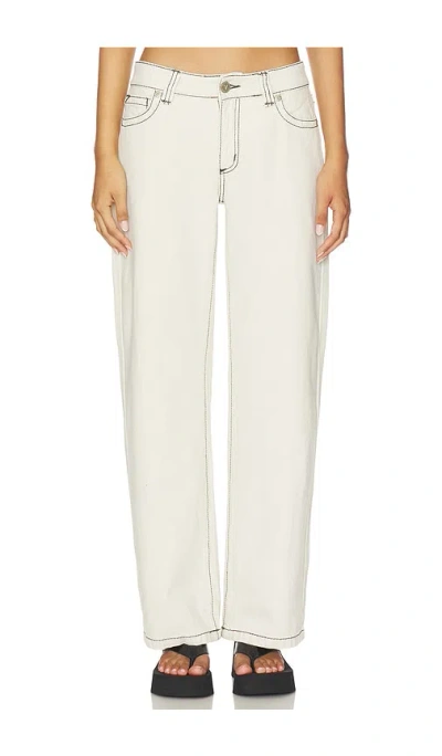 Abrand 99 Low Barrel Jean White Gold