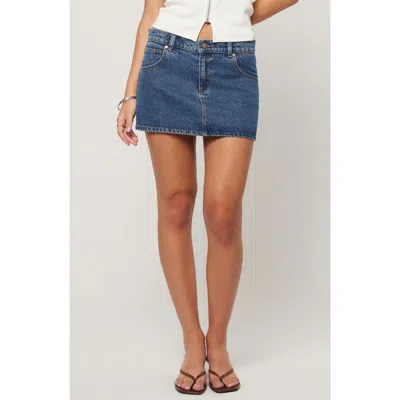 Abrand 99 Bella Denim Skirt In Blue