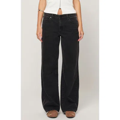 Abrand '99 Heidi Baggy Straight Leg Jeans In Black