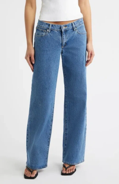 Abrand '99 Molly Low Rise Wide Leg Jeans In Blue