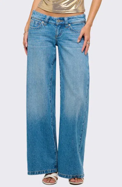 Abrand A64j50 Low Rise Wide Leg Jeans In Blue