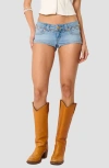 Abrand Denim Microshorts In Blue