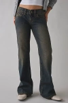 Abrand Jeans 00 Hillary Super Low Kick Flare Jean In Hillary, Women's At Urban Outfitters In Blue