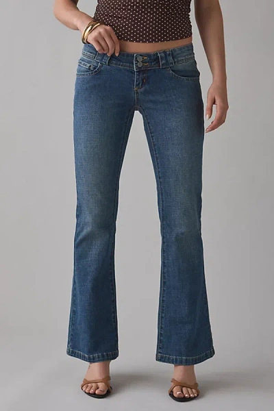 Abrand Jeans 00 Prue Super Low-rise Kick Flare Jean In Andy, Women's At Urban Outfitters