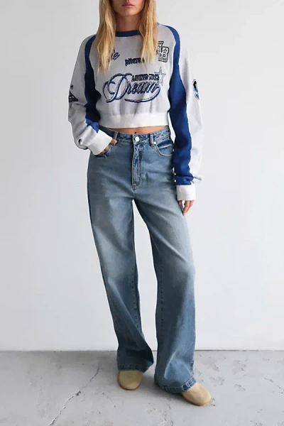 Abrand Jeans 94 High & Wide Jean In Navy, Women's At Urban Outfitters In Blue