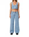 Abrand Jeans 95 Baggy Relaxed Fit Wide Leg Jeans In Ariane In Blue