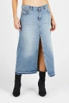 Abrand Jeans 99 Denim Low Maxi Skirt In Lula, Women's At Urban Outfitters