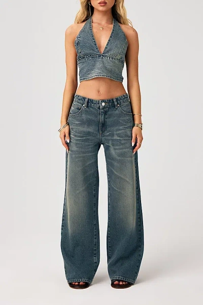 Abrand Jeans 99 Low Baggy Petite In Lindsey, Women's At Urban Outfitters In Blue