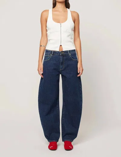 Abrand Jeans A 95 Bowed Leg Barrel Jean In Tara In Blue