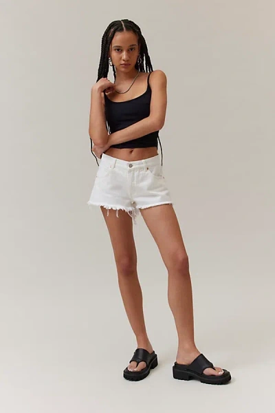 Abrand Jeans A Brand 99 Low-rise Denim Micro Short In White, Women's At Urban Outfitters