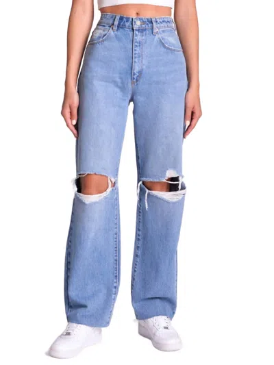Abrand Jeans Carrie Britt Rip Jeans In Mid Vintage Blue