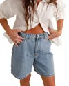 Abrand Jeans Carrie Shorts In Ariane In Blue
