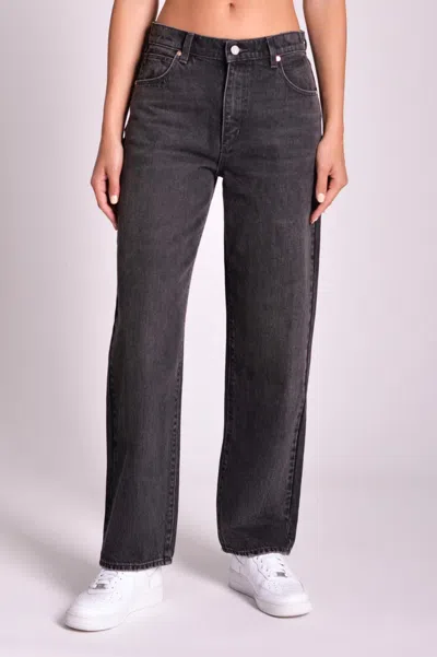 Abrand Jeans Darcy Slouch Jeans In Vintage Black In Grey
