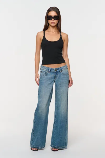 Abrand Jeans Us 00 Super Low & Wide Cassidy Recycled In Black