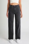 Abrand Jeans Us 94 High & Wide Petite Charo Black In Black