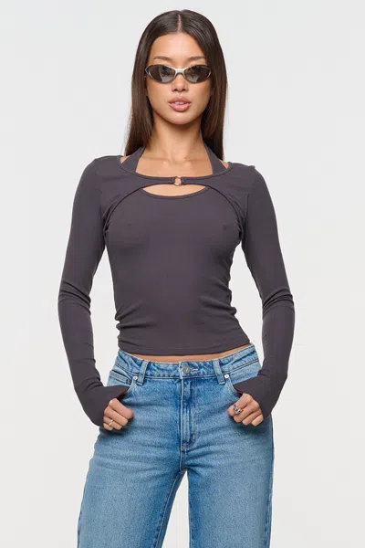 Abrand Jeans Us Pixie Halter Top In Brown