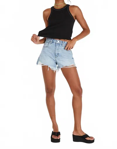 Abrand Jeans Venice High Rise Short In Suzie Rip In Blue